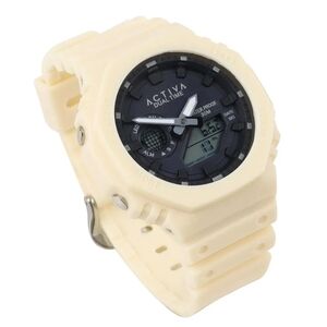 Ativa Dual Time Black and Cream Smartwatch